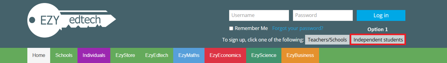 Ways to Register - Homepage Option 1